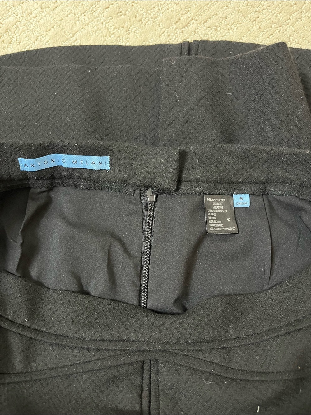 ANTONIO MELANI Black Pencil Skirt women’s size 6 - Picture 4 of 4